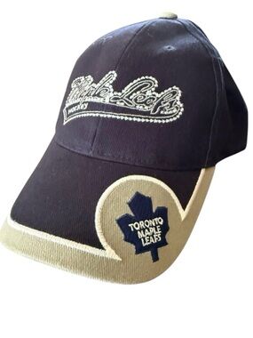 Toronto Maple Leafs Adult Strapback Hat NHL Navy Blue Vintage